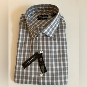 Kenneth Cole Men's Gray Plaid Shirt